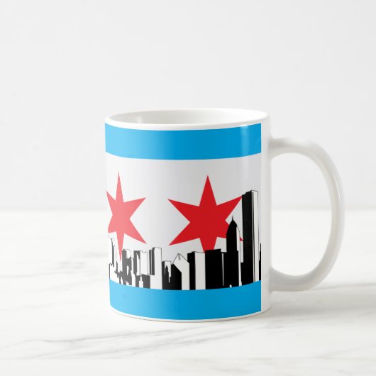 Chicago-Flagge Kaffeetasse (Rechts)