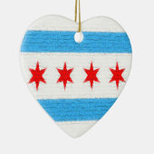 Chicago-Flagge Keramikornament (Rechts)