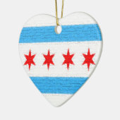 Chicago-Flagge Keramikornament (Links)