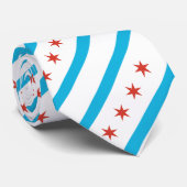 Chicago-Flagge Krawatte (Gerollt)