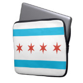 Chicago-Flagge Laptopschutzhülle (Vorderseite Links)