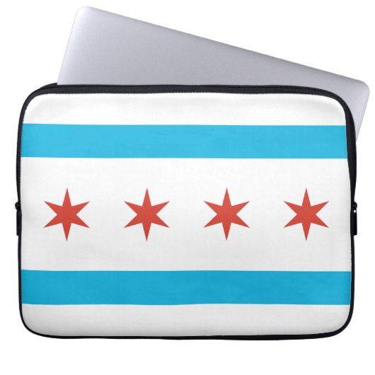 Chicago-Flagge Laptopschutzhülle (Vorderseite)