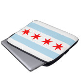 Chicago-Flagge Laptopschutzhülle (Vorne Knopf)