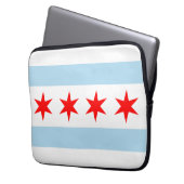Chicago-Flagge Laptopschutzhülle (Vorderseite Links)