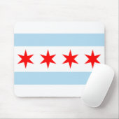 Chicago-Flagge Mousepad (Mit Mouse)