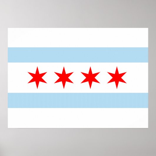 Chicago-Flagge Poster (Vorne)