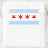 Chicago-Flagge Rechteckiger Aufkleber (Tasche)