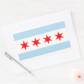 Chicago-Flagge Rechteckiger Aufkleber (Umschlag)