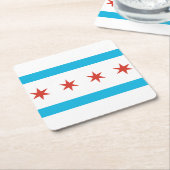 Chicago-Flagge Rechteckiger Pappuntersetzer (angewinkelt)