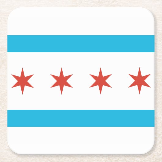 Chicago-Flagge Rechteckiger Pappuntersetzer (Vorderseite)