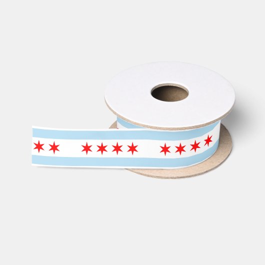 Chicago-Flagge Satinband (Spule)