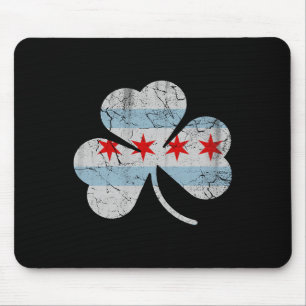 Chicago-Flagge Shamrock Irischer St. Patricks Day Mousepad