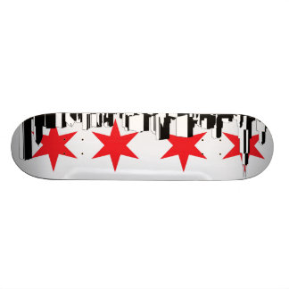 Chicago-Flagge Skateboard