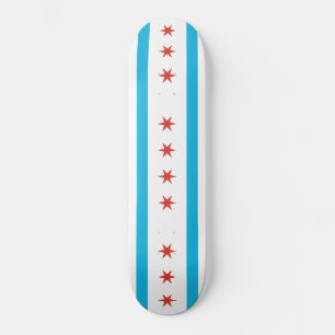 Chicago-Flagge Skateboard