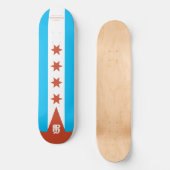 Chicago-Flagge Skateboard (Vorderseite)
