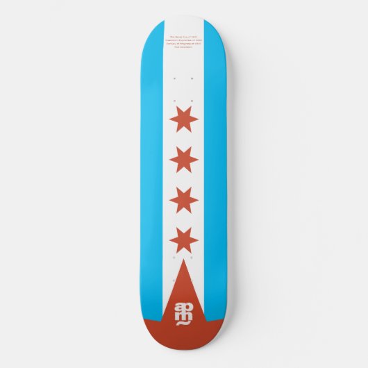 Chicago-Flagge Skateboard (Vorderseite)