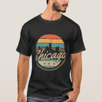 Chicago-Flagge Skyline Vintage Illinois USA Souven
