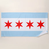 Chicago-Flagge Strandtuch (Vorderseite)