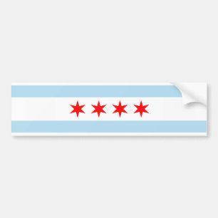 Chicago-Flaggen-Autoaufkleber Autoaufkleber
