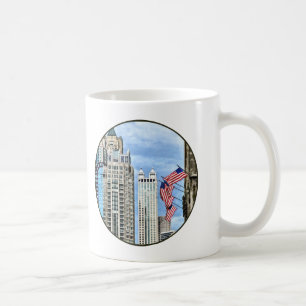 Chicago - Flaggen entlang der Michigan Avenue Kaffeetasse
