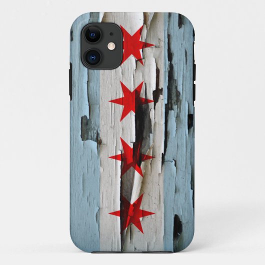 Chicago-Flaggen-Farben-Schale Case-Mate iPhone Hülle (Rückseite)