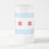 Chicago-Flaggen-mattierte Bier-Tasse Mattglas Bierglas (Mittel)