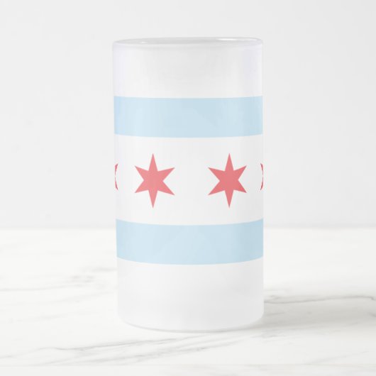 Chicago-Flaggen-mattierte Bier-Tasse Mattglas Bierglas (Mittel)