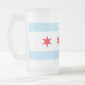 Chicago-Flaggen-mattierte Bier-Tasse Mattglas Bierglas (Links)