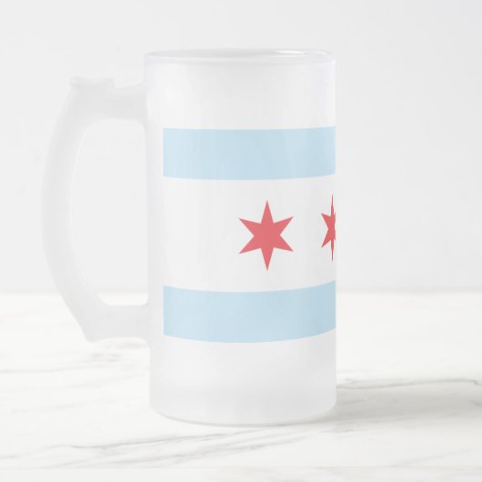 Chicago-Flaggen-mattierte Bier-Tasse Mattglas Bierglas (Links)