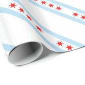 Chicago-Flaggen-Muster Geschenkpapier (Rolleneckpunkt)