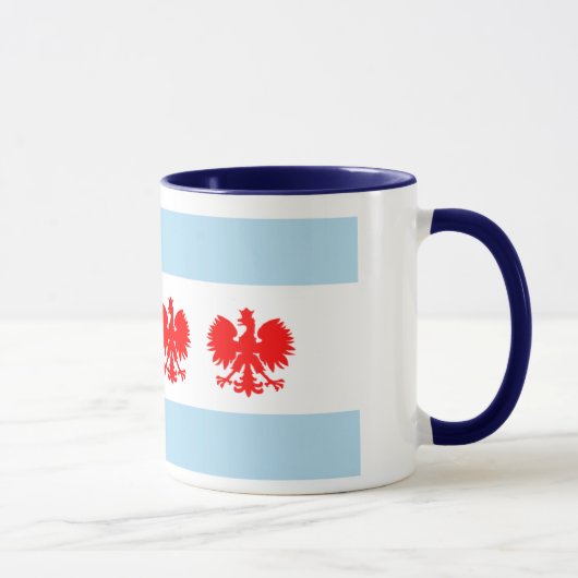 Chicago-Flaggen-Polnischart-Tasse Tasse (Rechts)