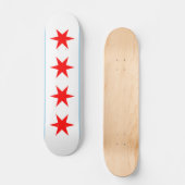 Chicago-Flaggen-Skateboard-Plattform Skateboard (Vorderseite)