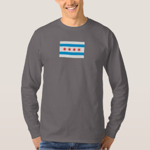 Chicago-Flaggen-T - Shirt-lange Hülse T-Shirt