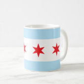 Chicago-Flaggen-Tasse Kaffeetasse (VorderseiteRechts)