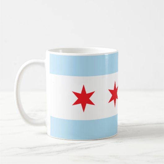 Chicago-Flaggen-Tasse Kaffeetasse (Links)