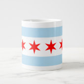Chicago-Flaggen-Tunnel-bohrwagenTasse Jumbo-Tasse (Vorderseite)
