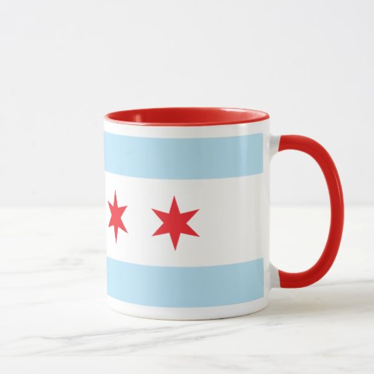 Chicago-Flaggen-Wecker-Tasse Tasse (Rechts)