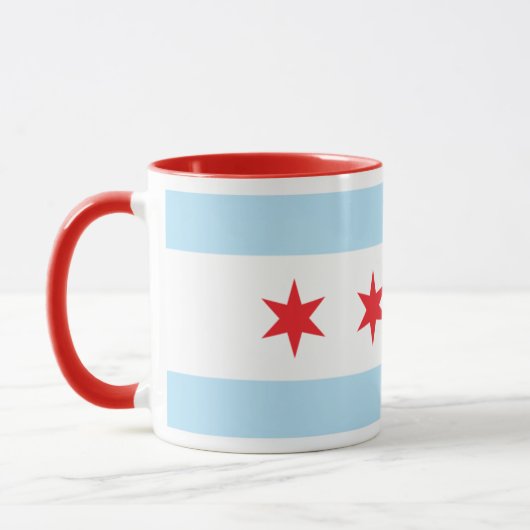 Chicago-Flaggen-Wecker-Tasse Tasse (Links)
