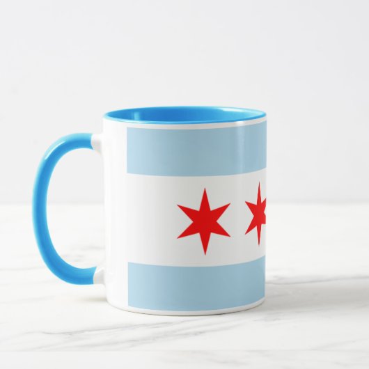 Chicago-Flaggenweckerkaffee-Tee-Tasse Tasse (Links)