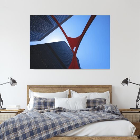 Chicago Flamingo Leinwanddruck (Insitu (Schlafzimmer))