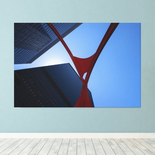 Chicago Flamingo Leinwanddruck (Insitu (Holzboden))