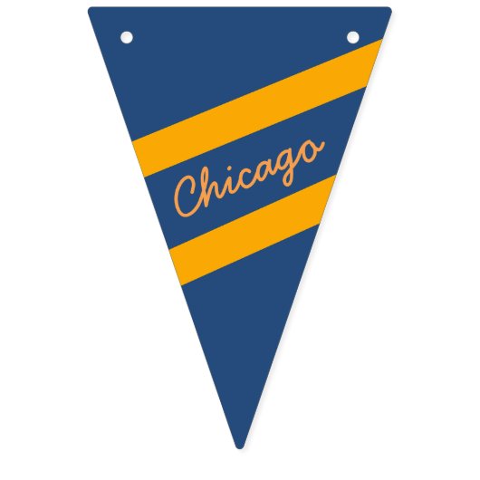 Chicago Football Sports Team Orange Blue Banner (Dritte Fahne)