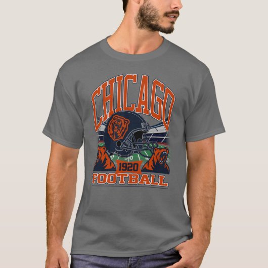 Chicago Football - Vintage Gridiron Legacy v2 T-Shirt (Vorderseite)