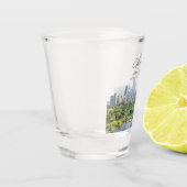 Chicago Foto Gastgeschenk Hochzeit Cheers Shot Gla Schnapsglas (Links)