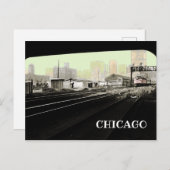 Chicago from Lasalle Street Station Art Card 1971 Postkarte (Vorne/Hinten)