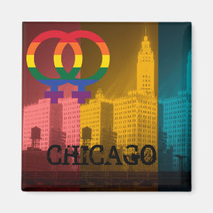 Chicago Gay Lesbian Interest Wrigley Gebäude Magnet