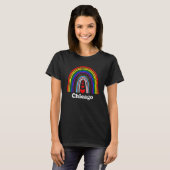 Chicago Gay Pride Progress Pride Rainbow Flag Lgbt T-Shirt (Vorne ganz)