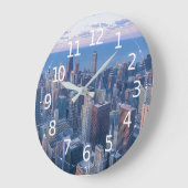 Chicago Gebäude Artwork| Große Wanduhr (Winkel)