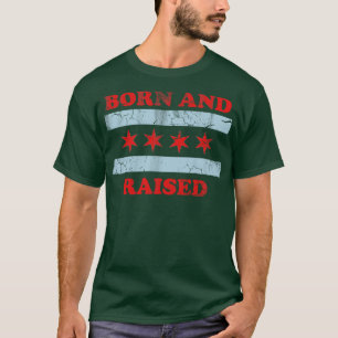 Chicago Geboren und erhöhte Vintage Fassade T-Shirt