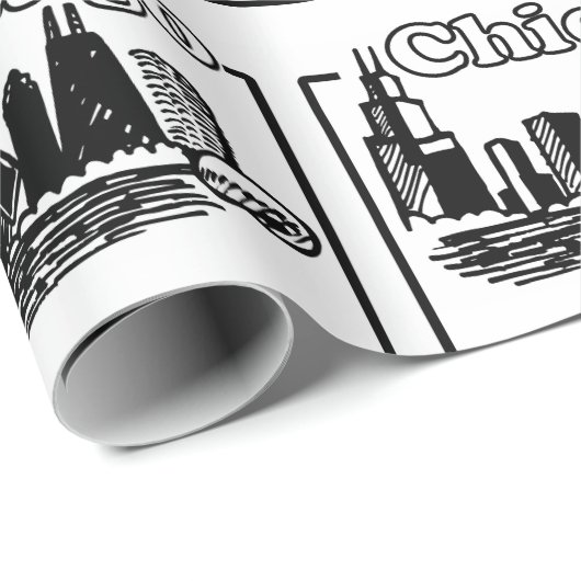 Chicago Geschenkpapier (Rolleneckpunkt)